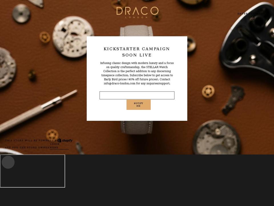 draco-london.com shopify website screenshot