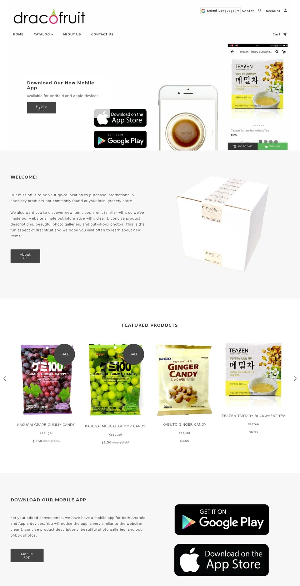 dracofruit.com shopify website screenshot