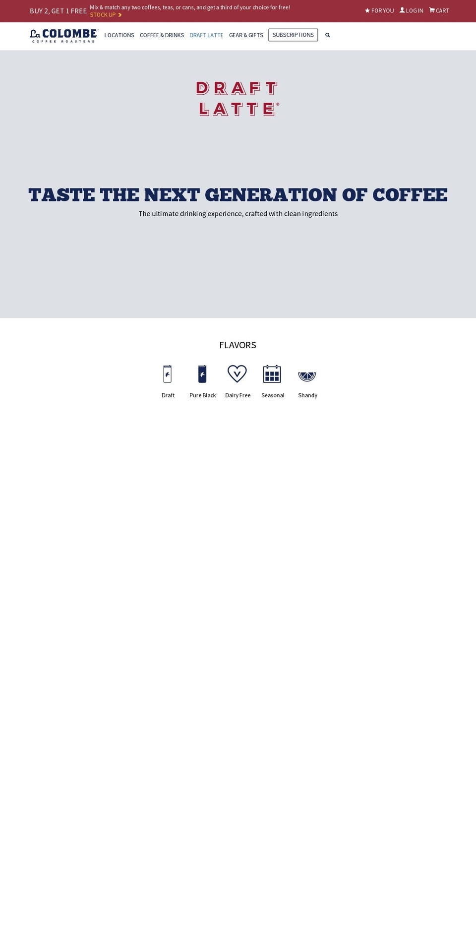 draftlatte.com — Shopify storefront screenshot