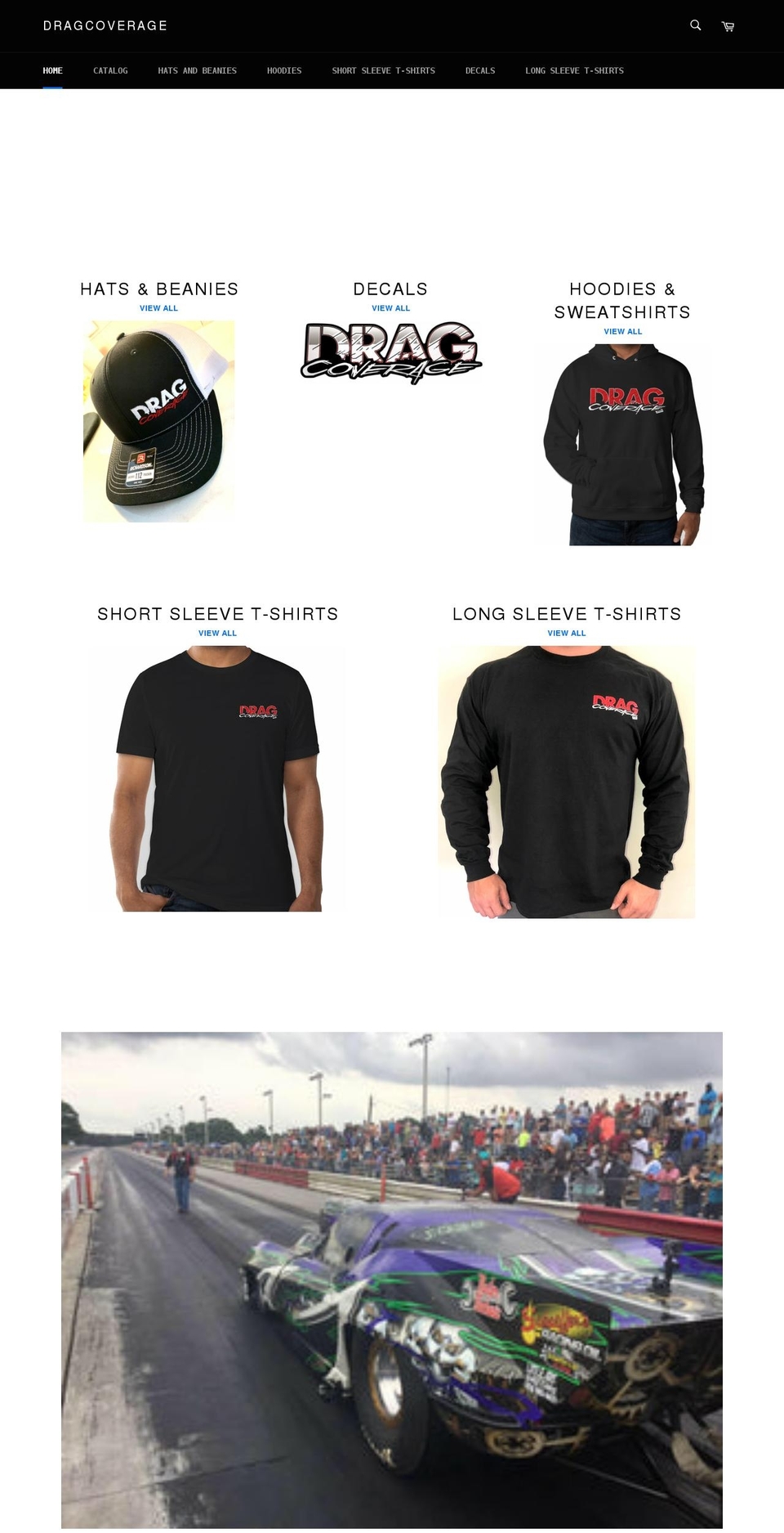 dragcoverage.myshopify.com shopify website screenshot