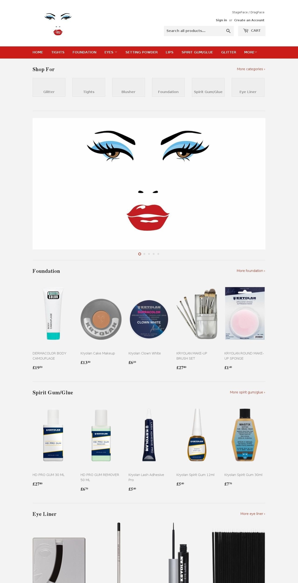 dragface.com — Shopify storefront screenshot