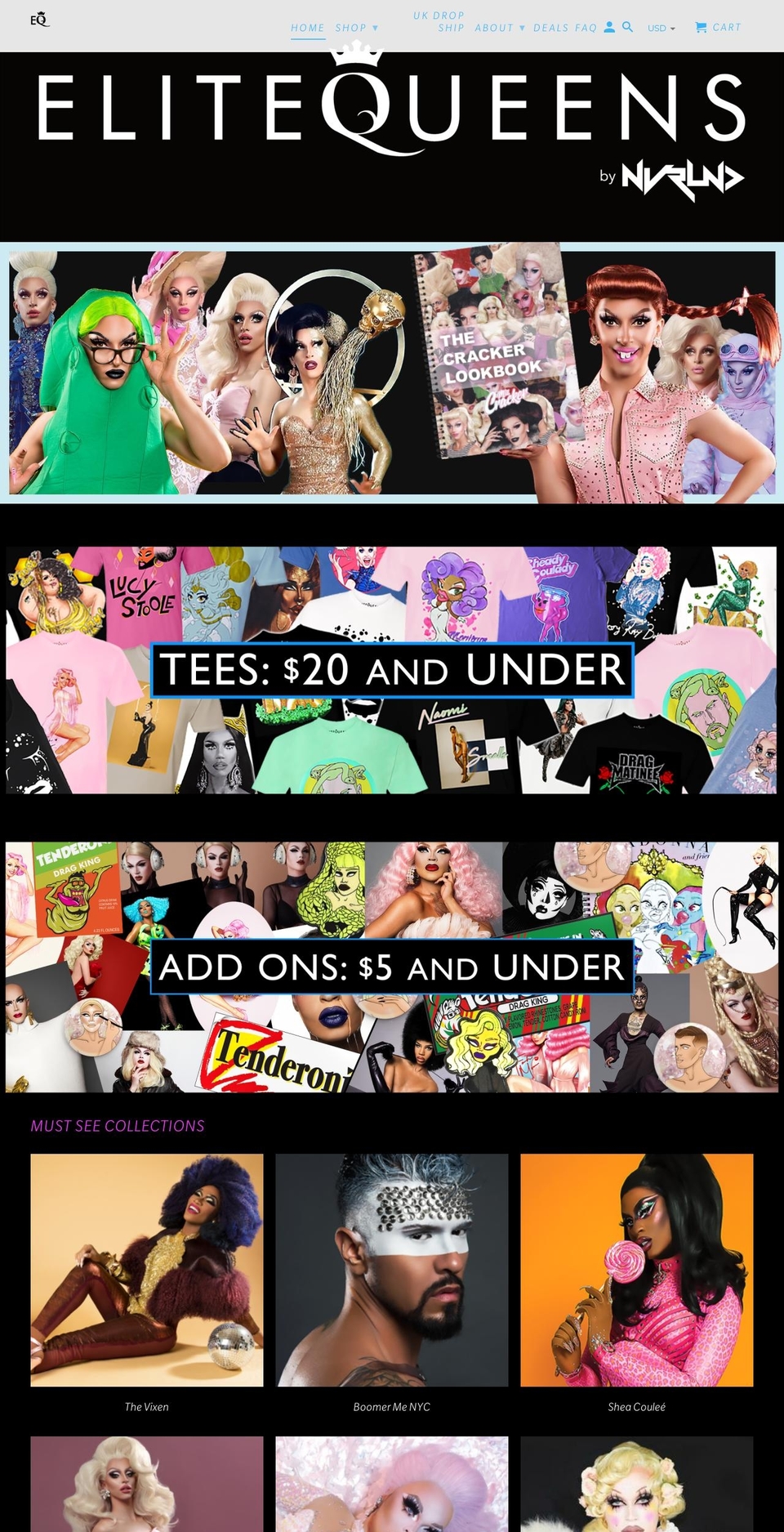 dragfashionnetwork.com — Shopify storefront screenshot
