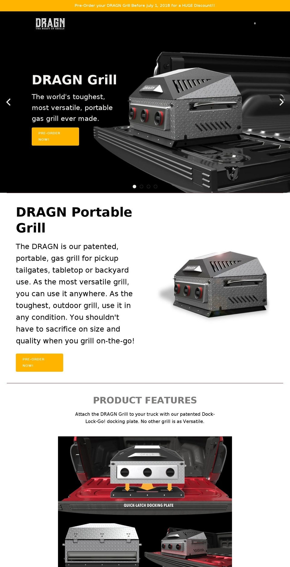 dragngrills.com — Shopify storefront screenshot