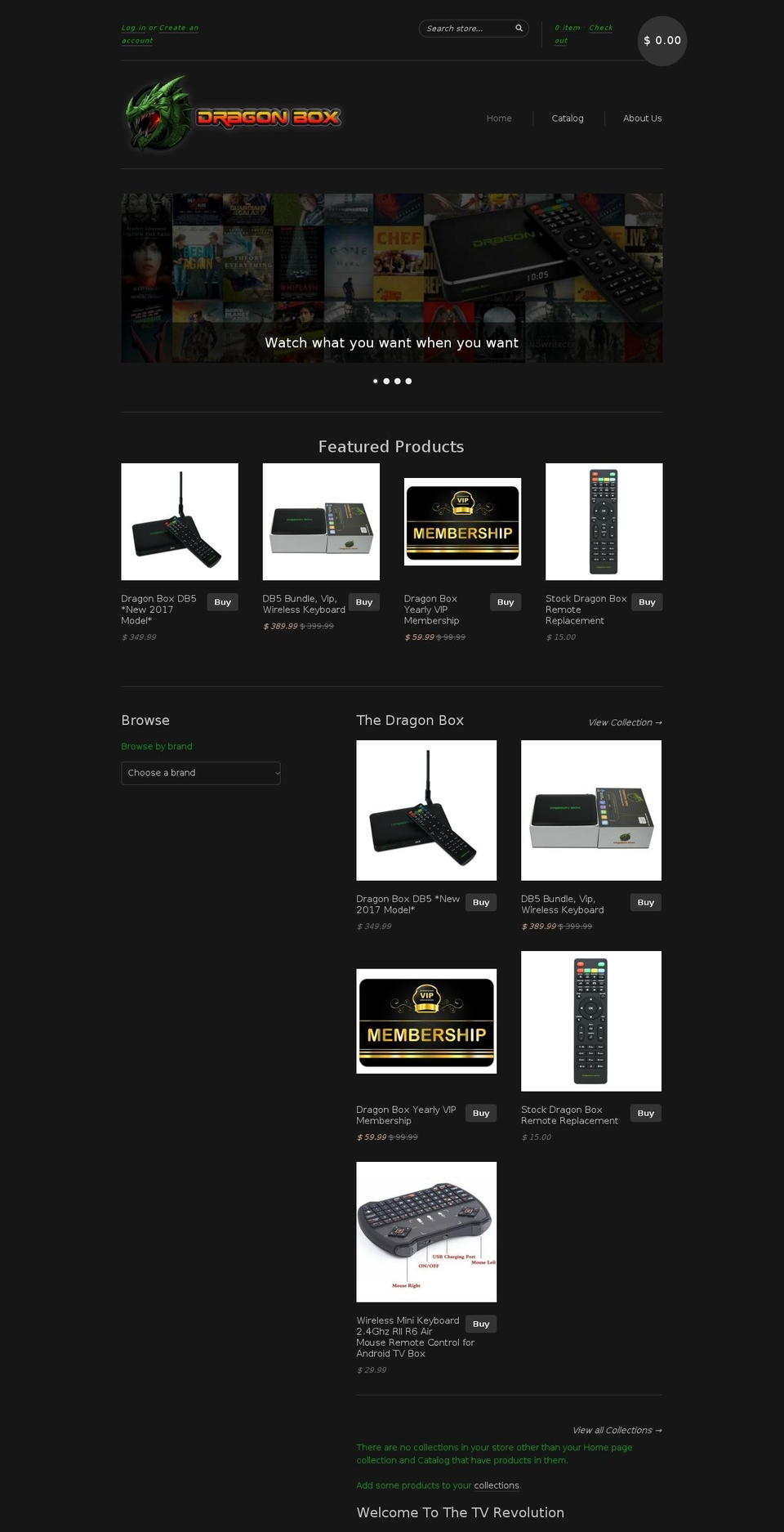 dragonbox.biz shopify website screenshot