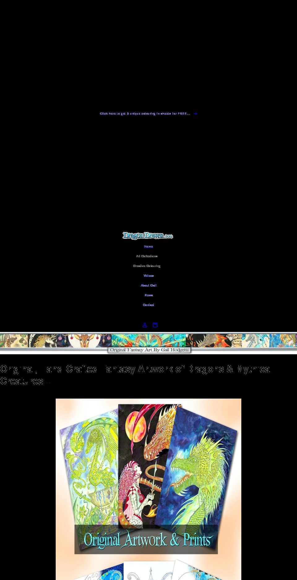 dragondrawn.com shopify website screenshot