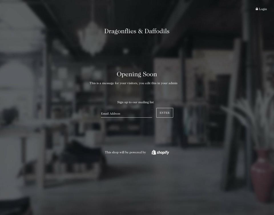 dragonfliesanddaffodils.com — Shopify storefront screenshot