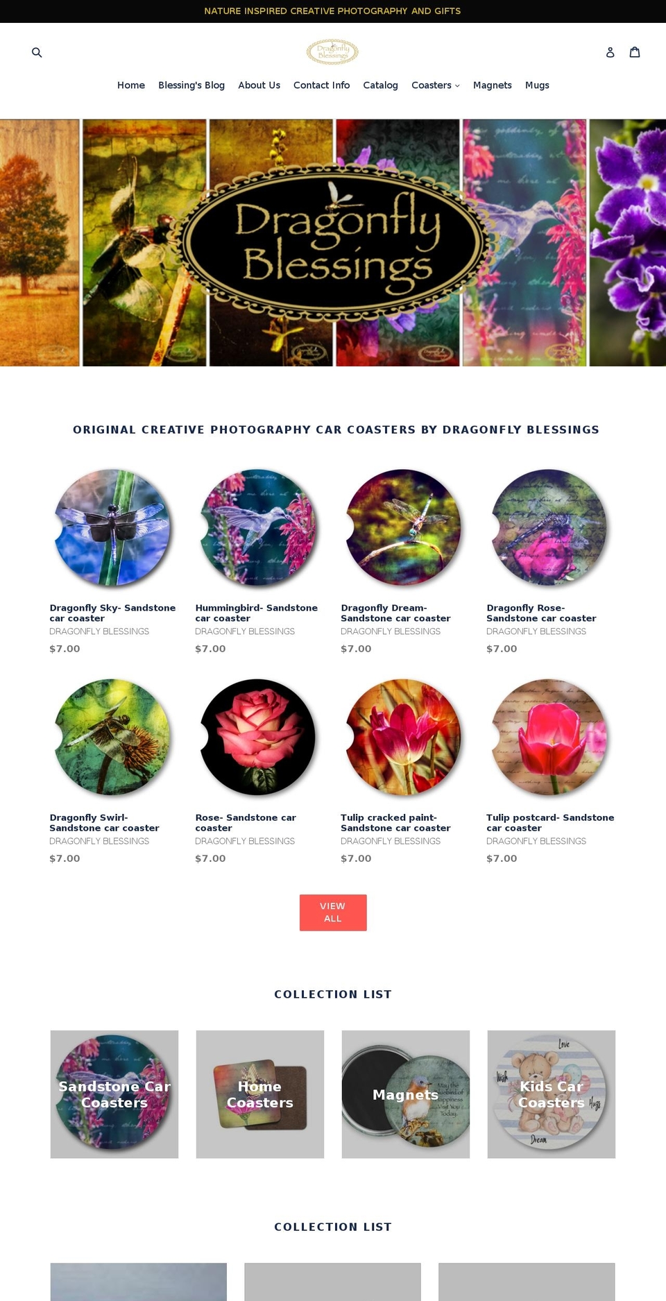 dragonflyblessings.com — Shopify storefront screenshot