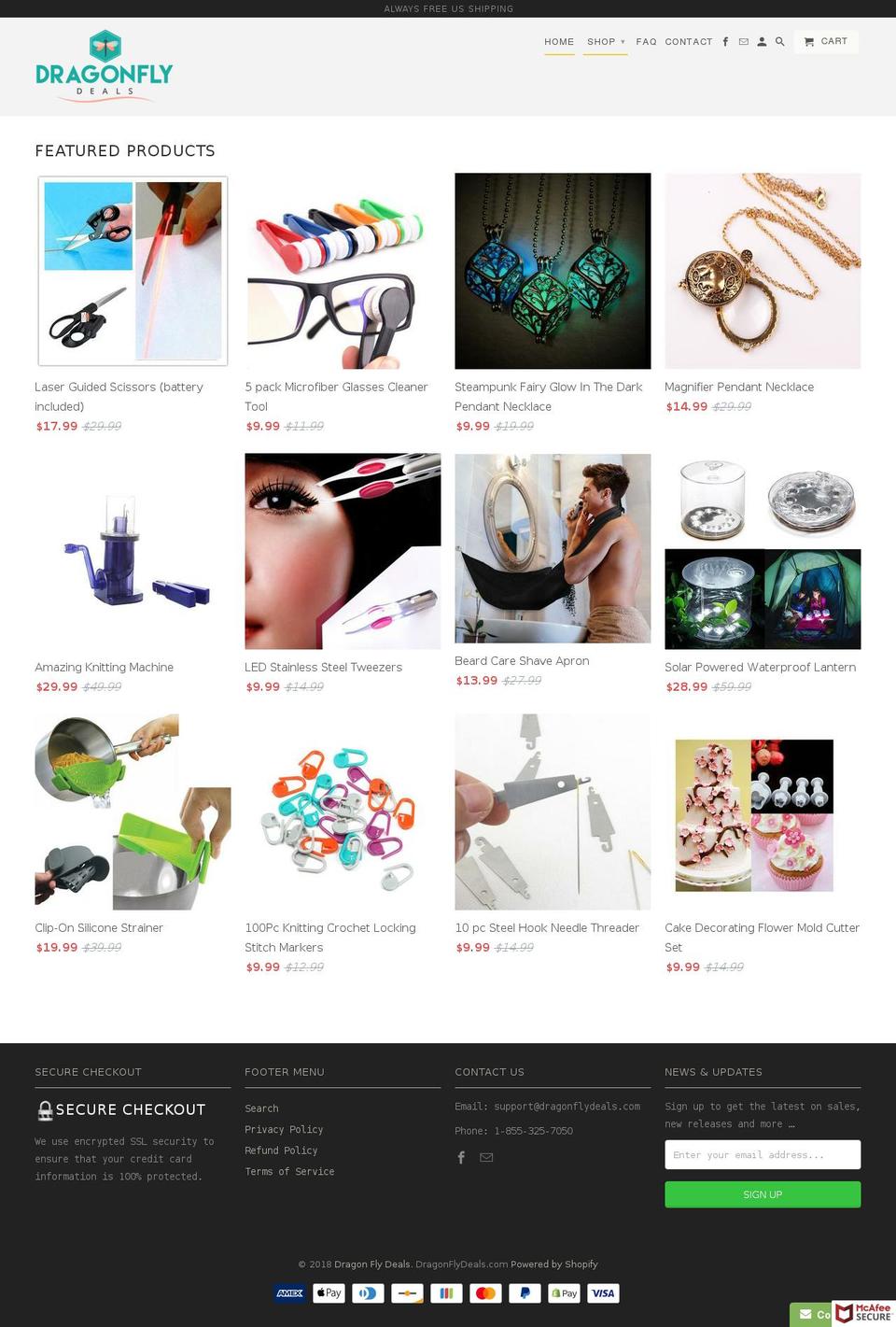 dragonflydeals.com — Shopify storefront screenshot