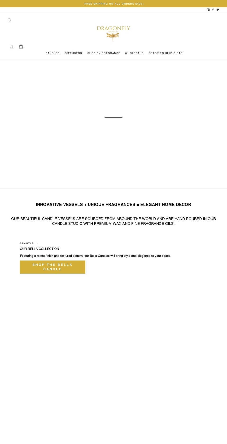 dragonflyfragrances.com shopify website screenshot