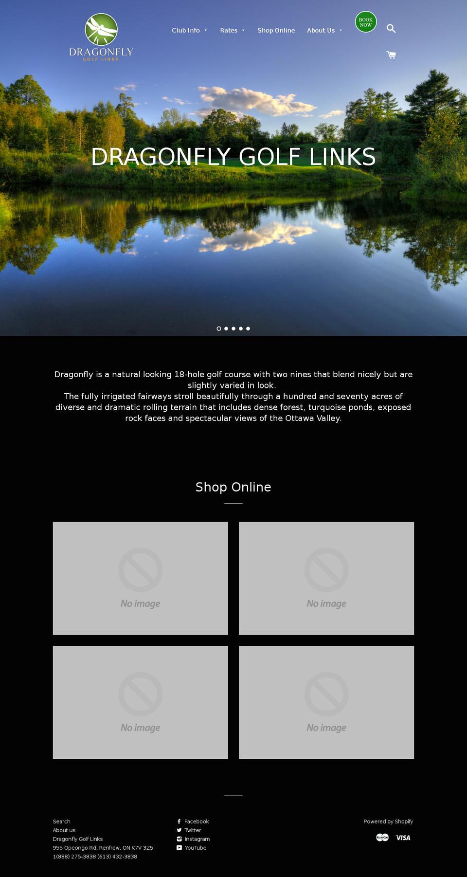dragonflygolf.com shopify website screenshot