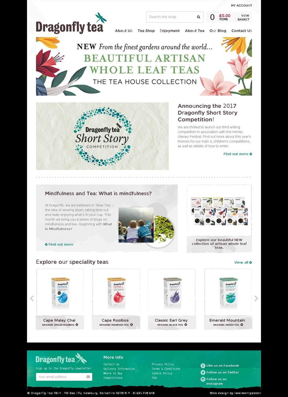 dragonflytea.com.au shopify website screenshot