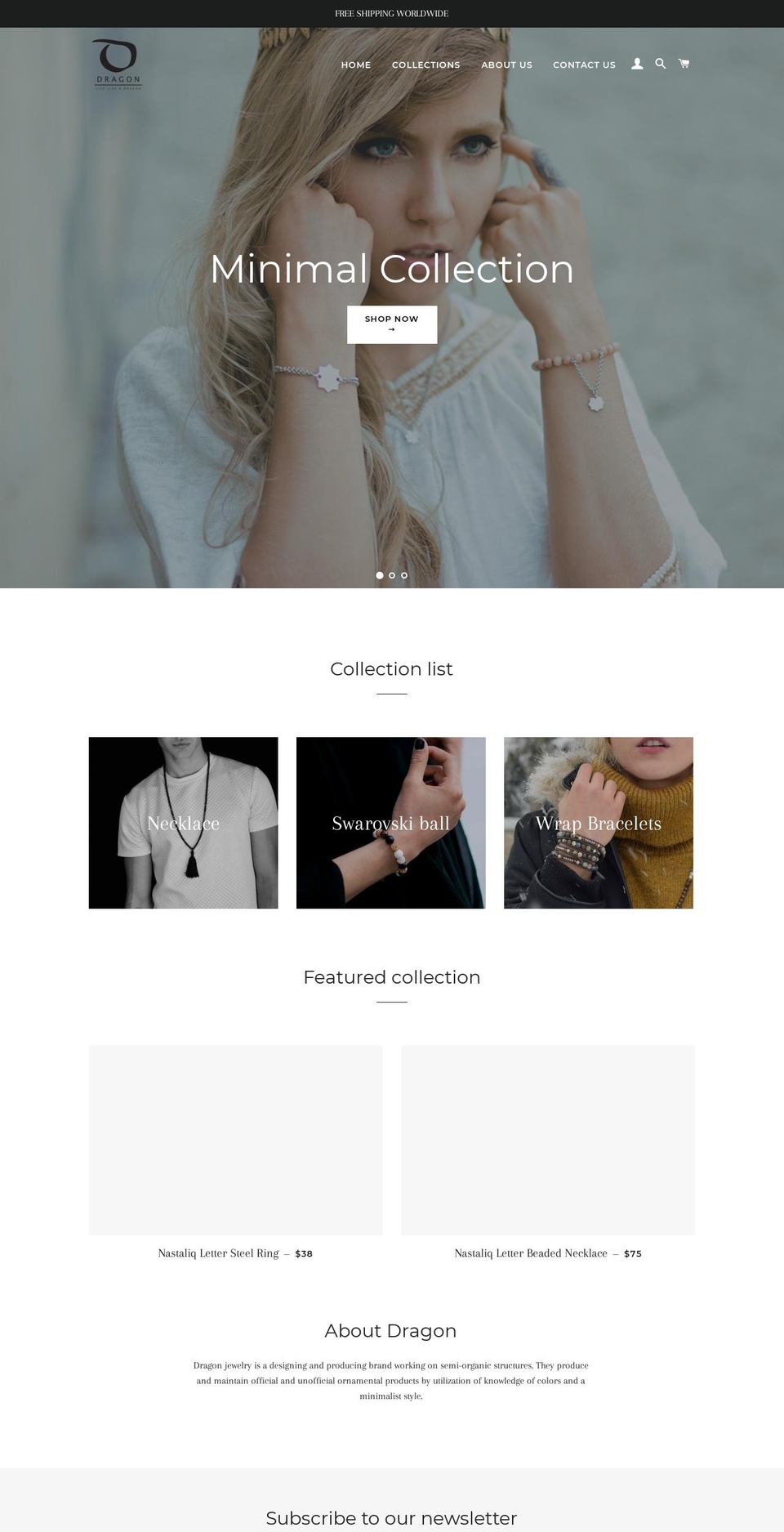 dragonjewelryworld.com — Shopify storefront screenshot