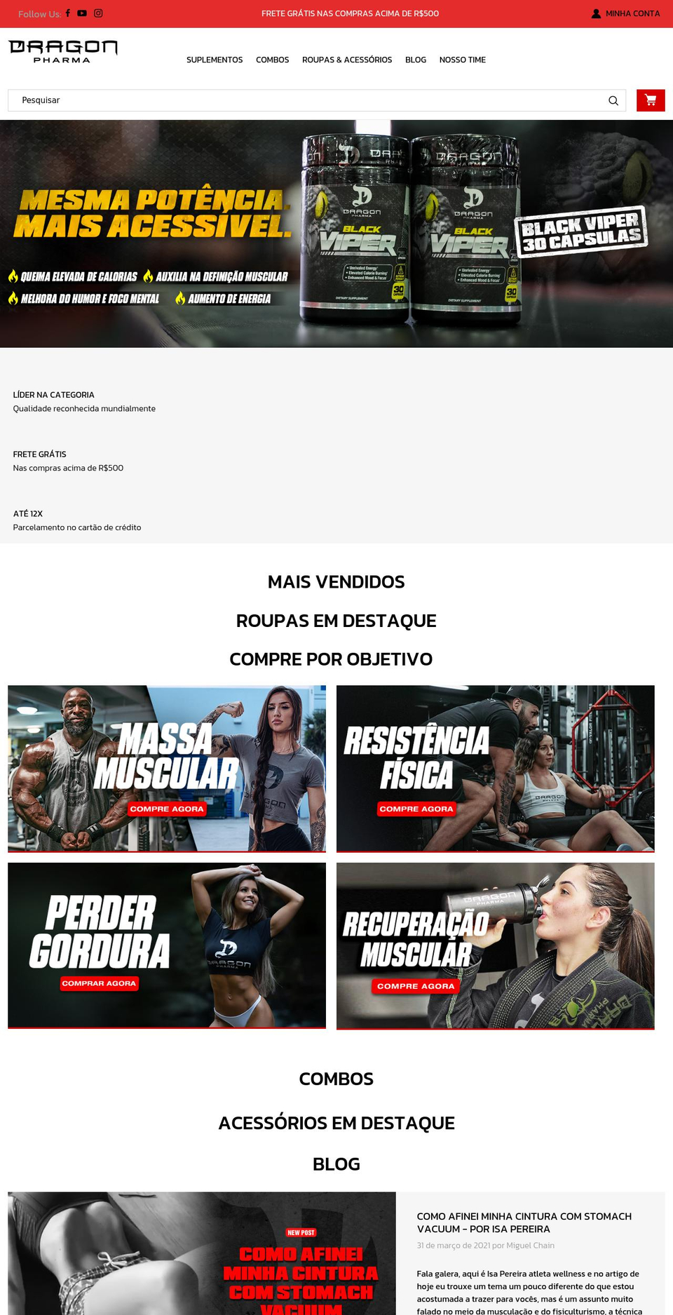 dragonpharmabrasil.com shopify website screenshot