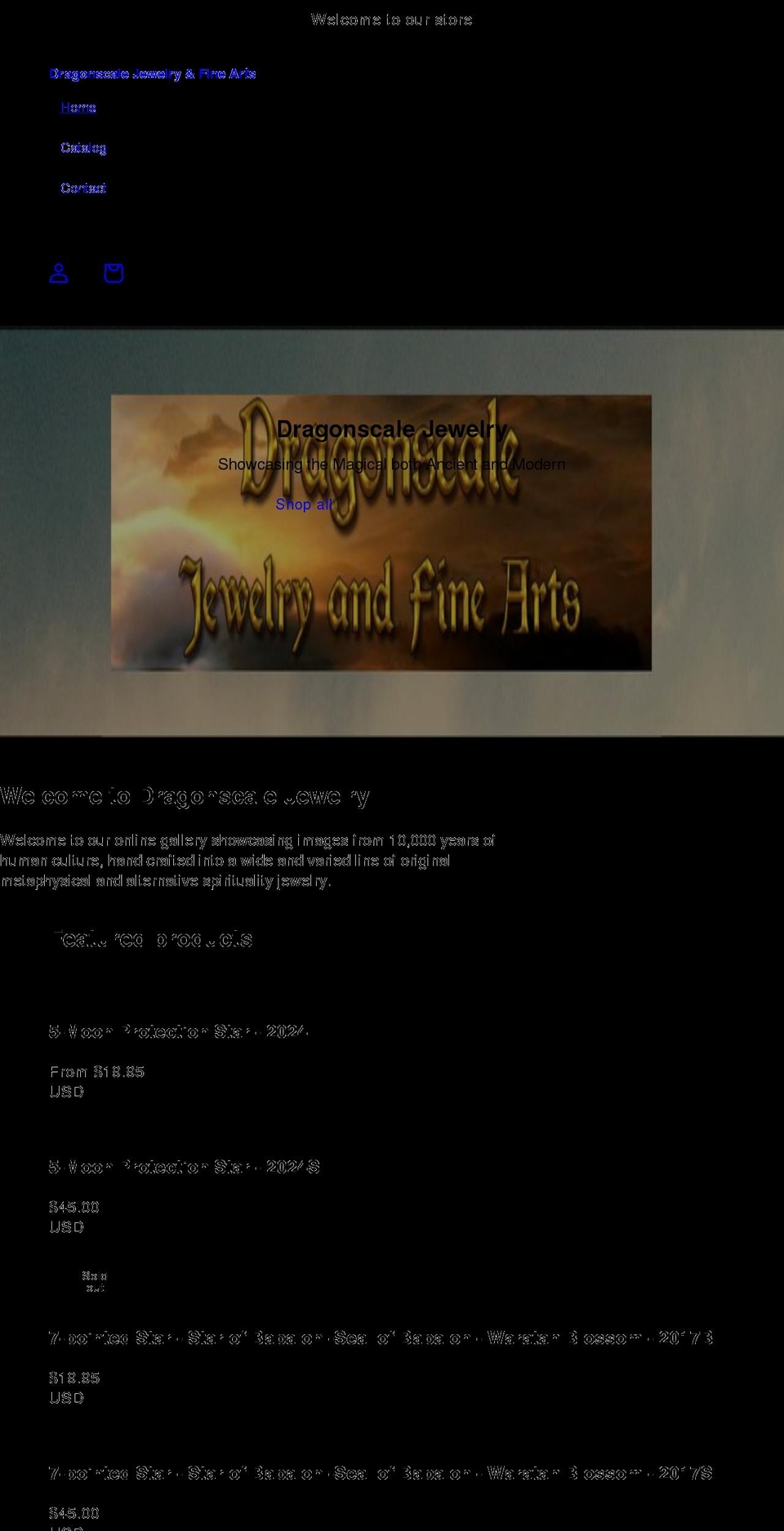 dragonscale.com shopify website screenshot