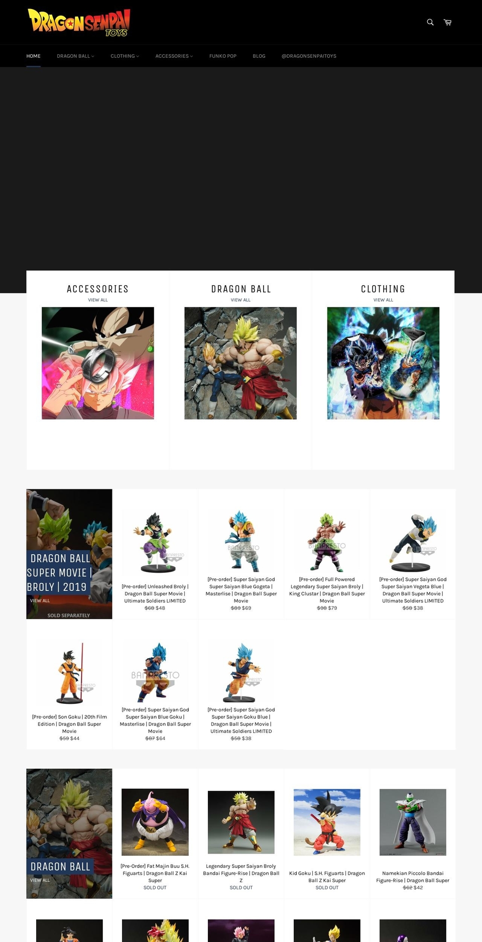 dragonsenpai.com — Shopify storefront screenshot