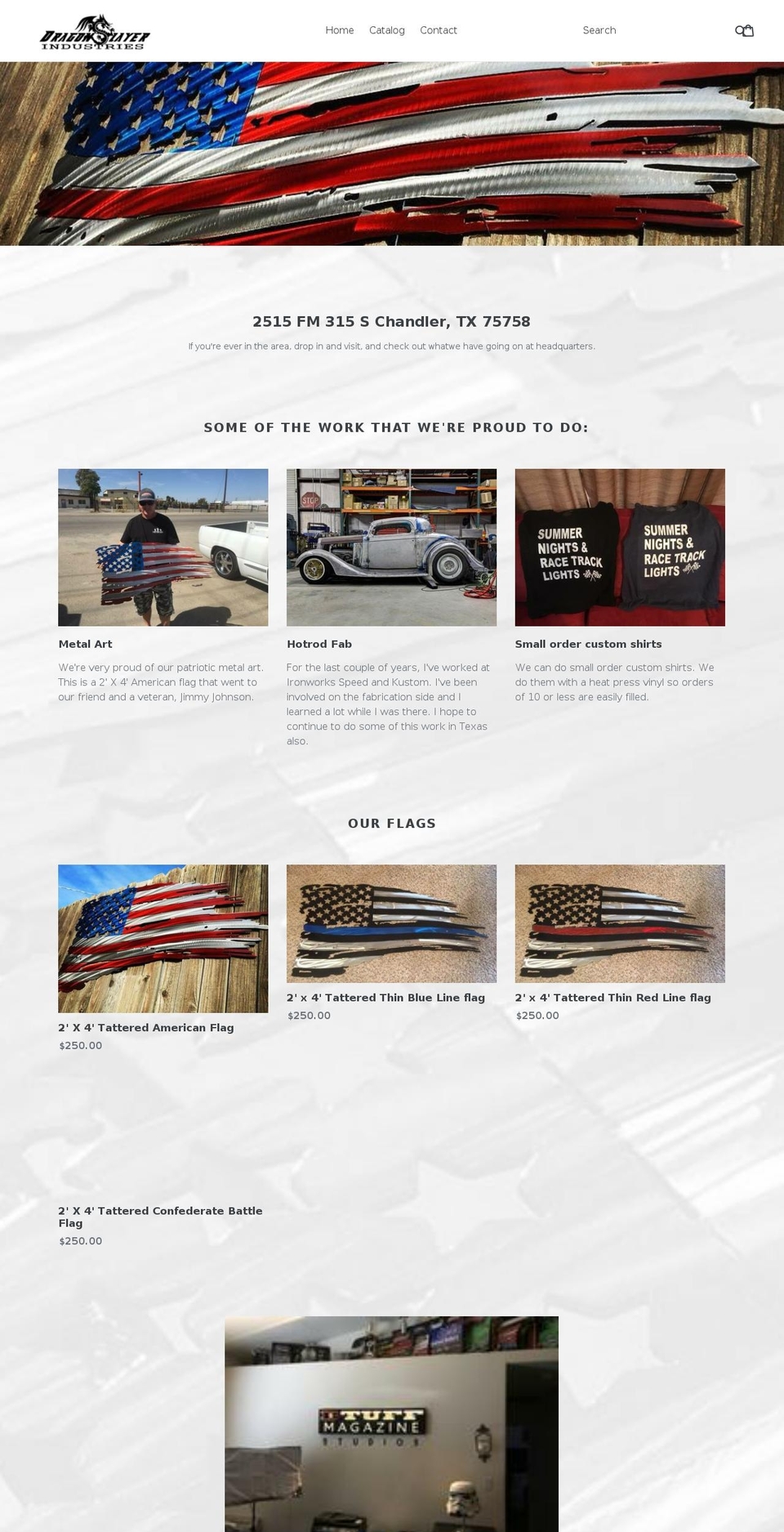 dragonslayerind.com shopify website screenshot