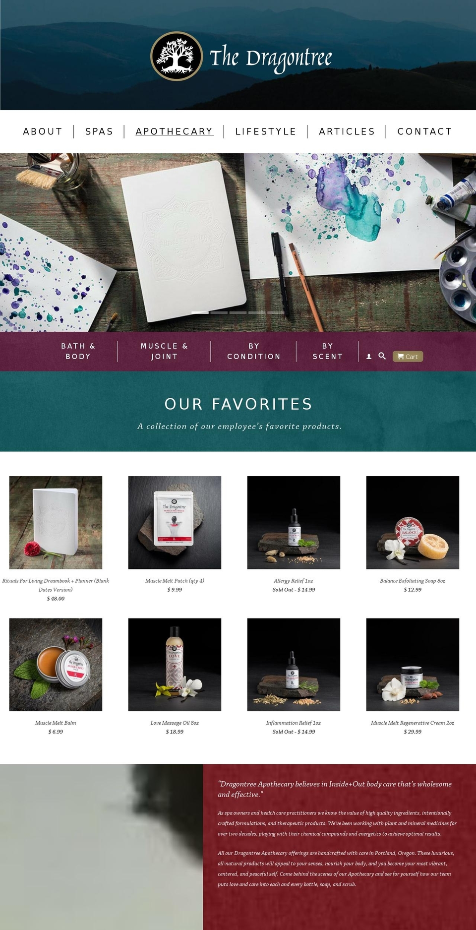 Dawn Shopify theme site example dragontreeapothecary.com