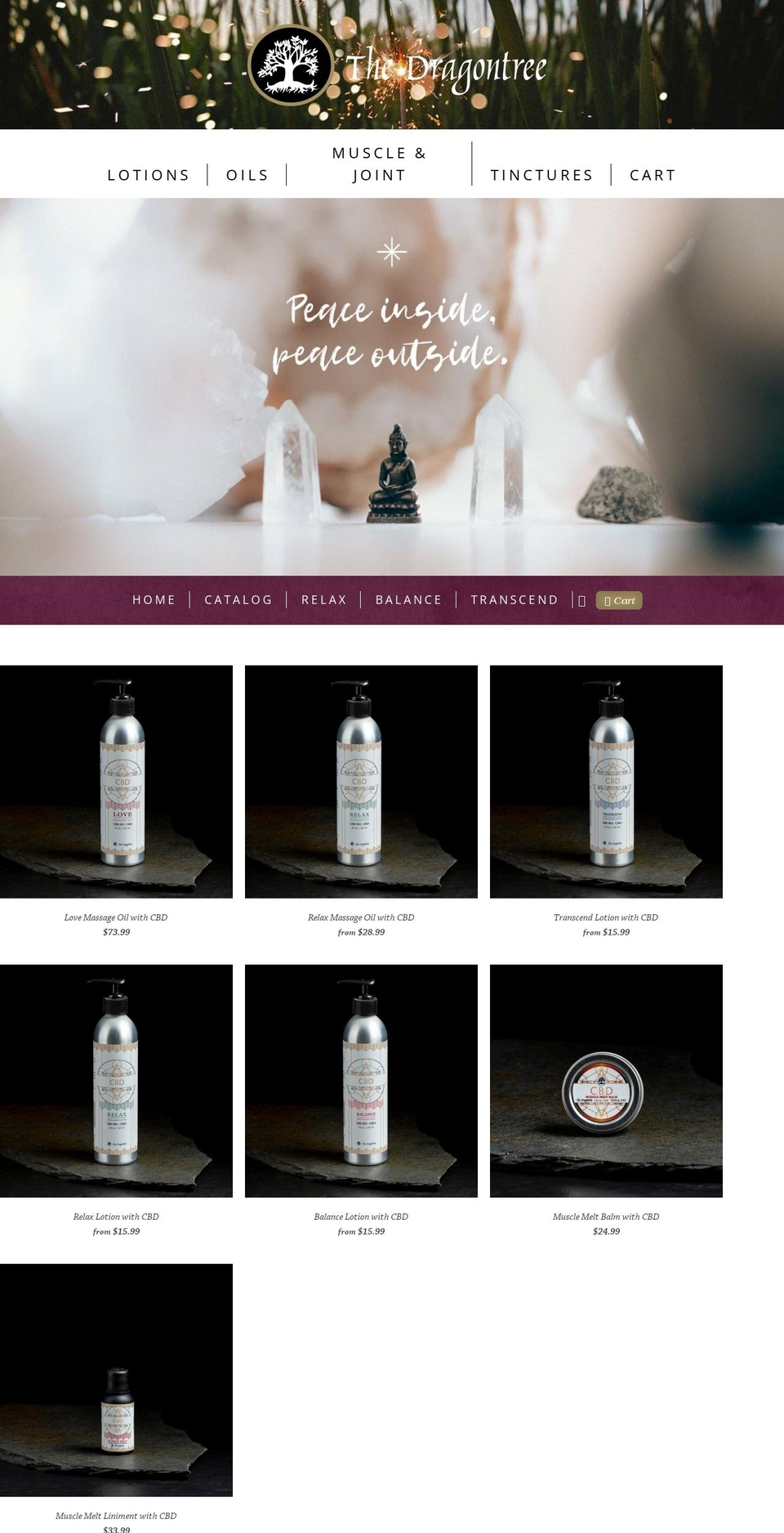 dragontreecbd.com shopify website screenshot