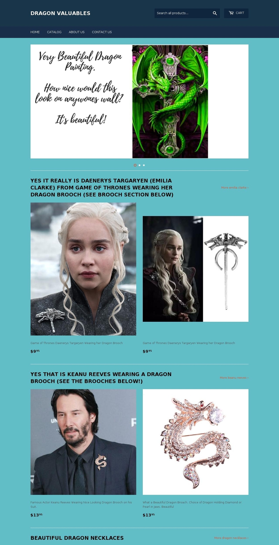 dragonvaluables.com — Shopify storefront screenshot