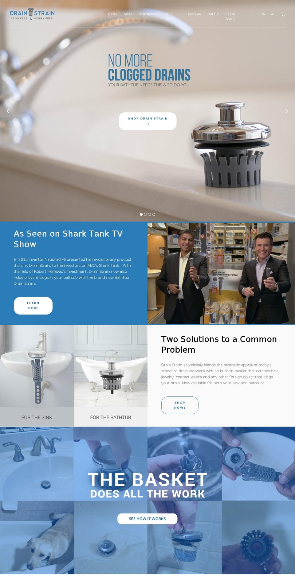 drainstrains.com — Shopify storefront screenshot