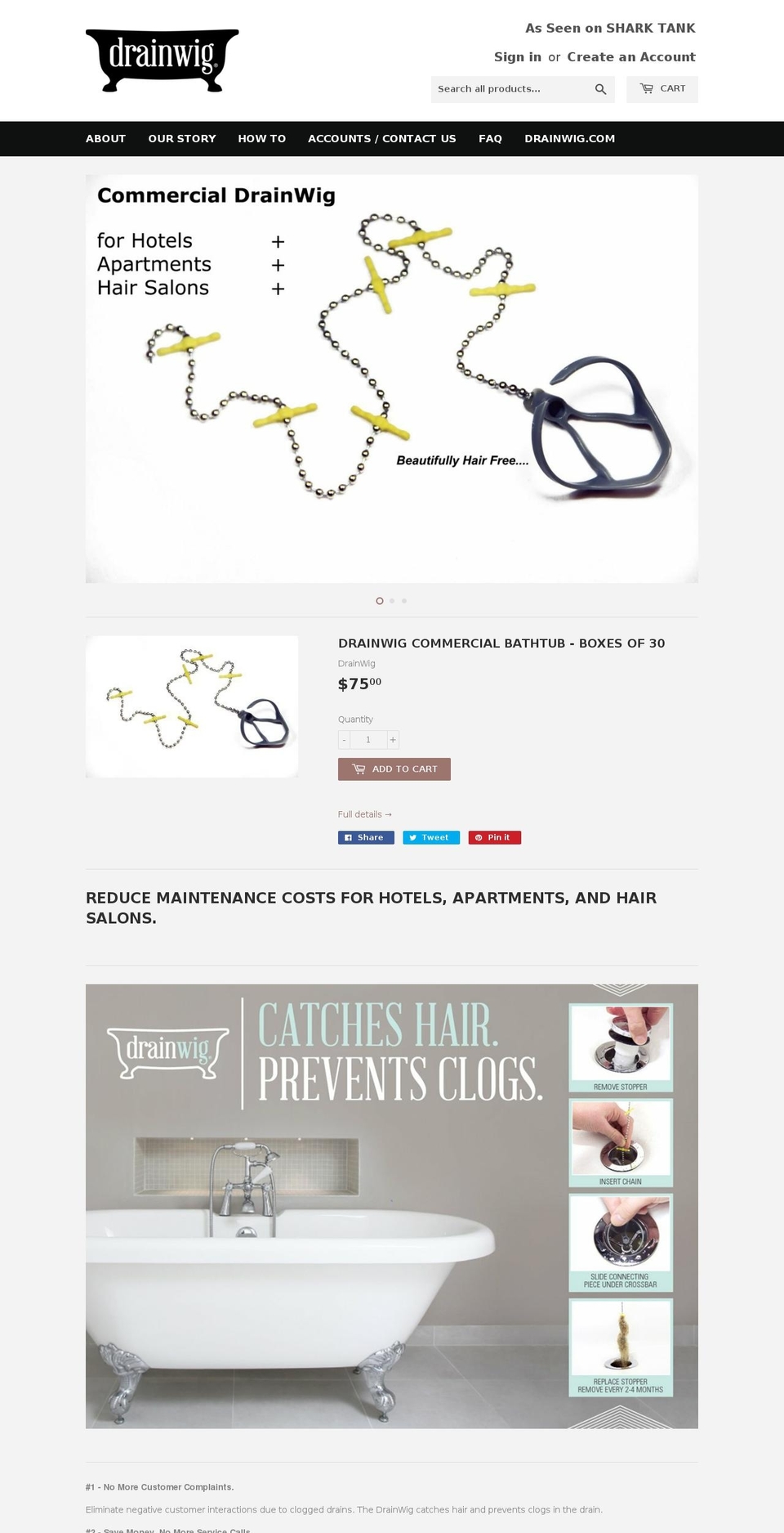 drainwigwholesale.com — Shopify storefront screenshot