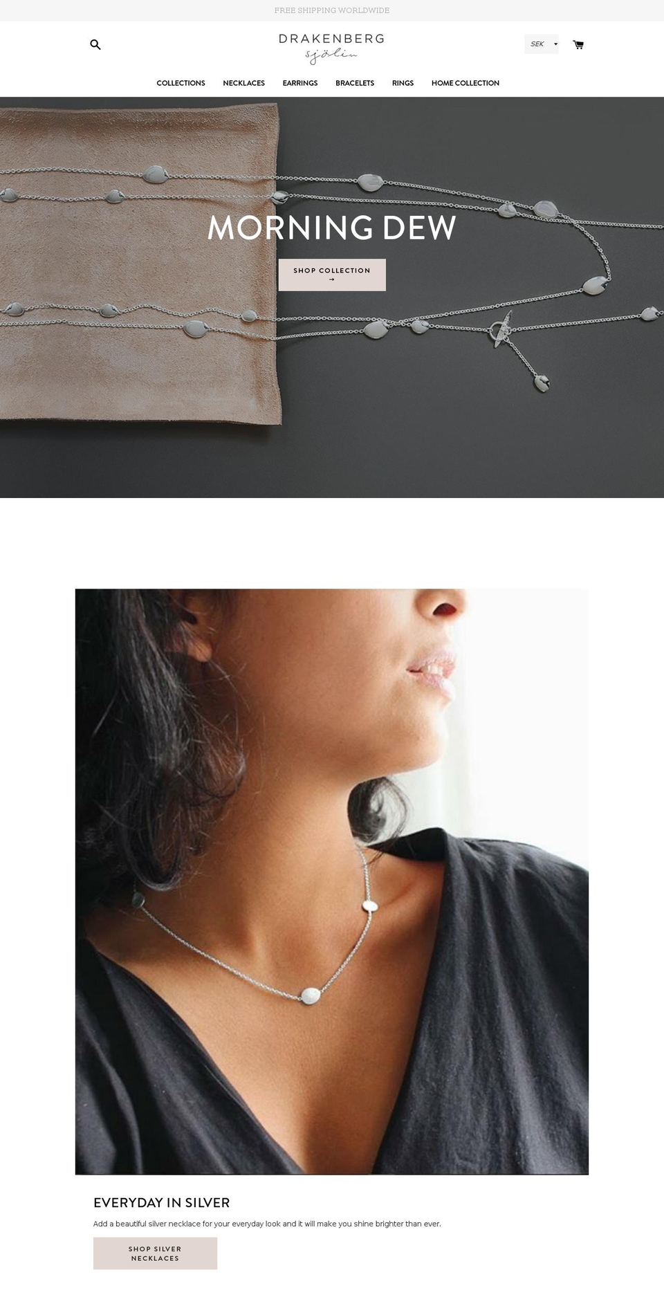 drakenbergjewelry.com — Shopify storefront screenshot