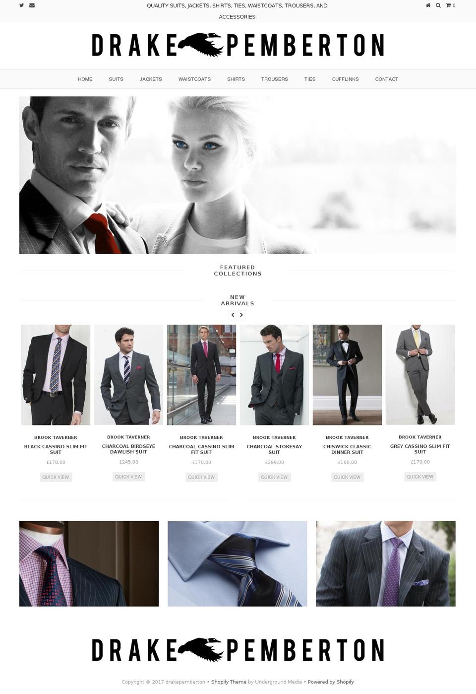 drakepemberton.com shopify website screenshot