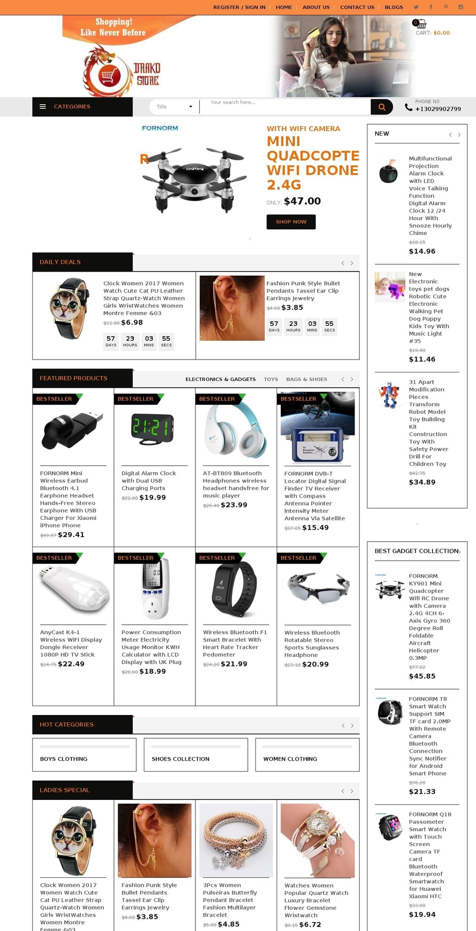 drakostore.com — Shopify storefront screenshot