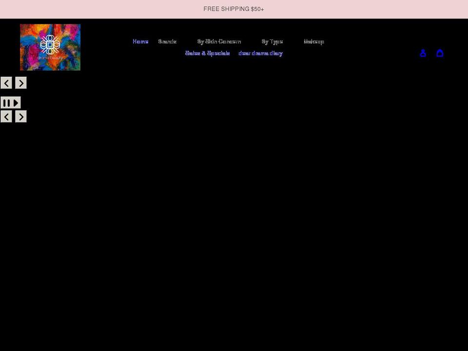 dramabeauty.com shopify website screenshot