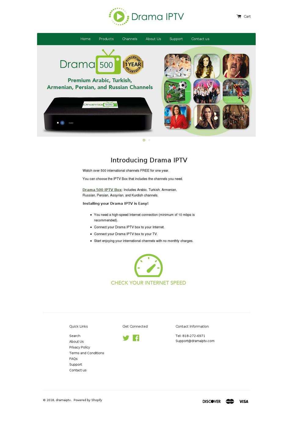 dramaiptv.com shopify website screenshot