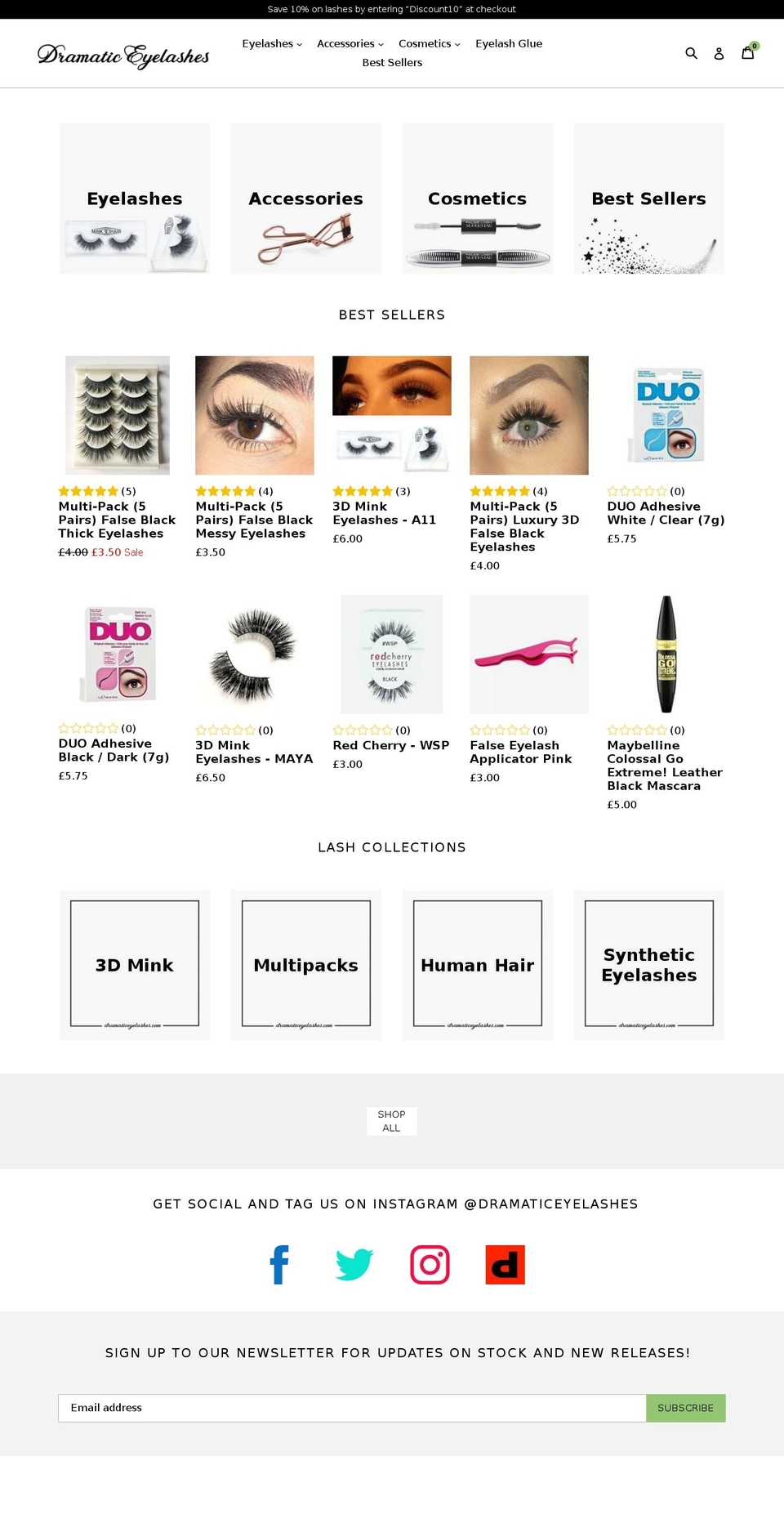 Copy of Debut Shopify theme site example dramaticeyelashes.com