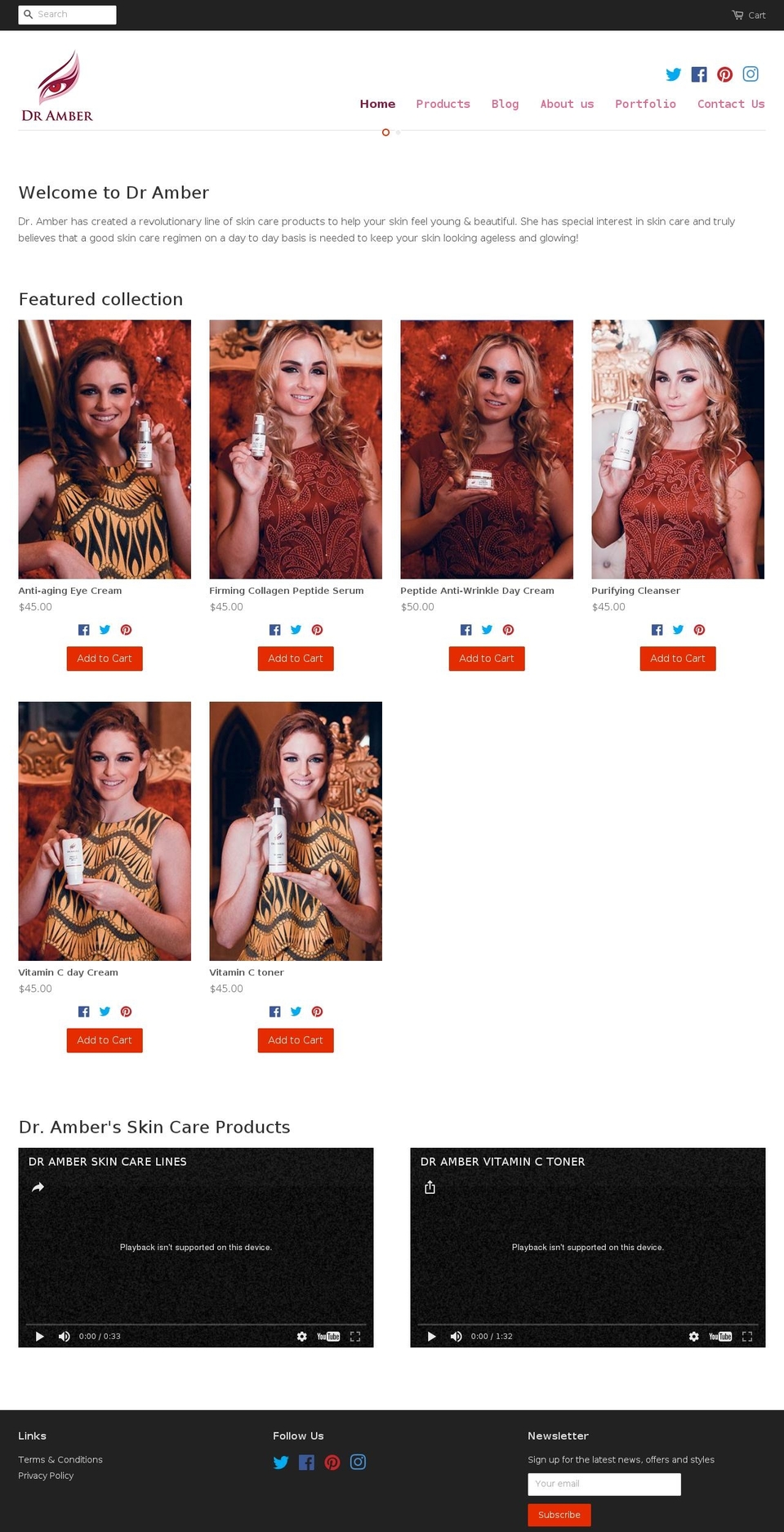 dramber.com shopify website screenshot