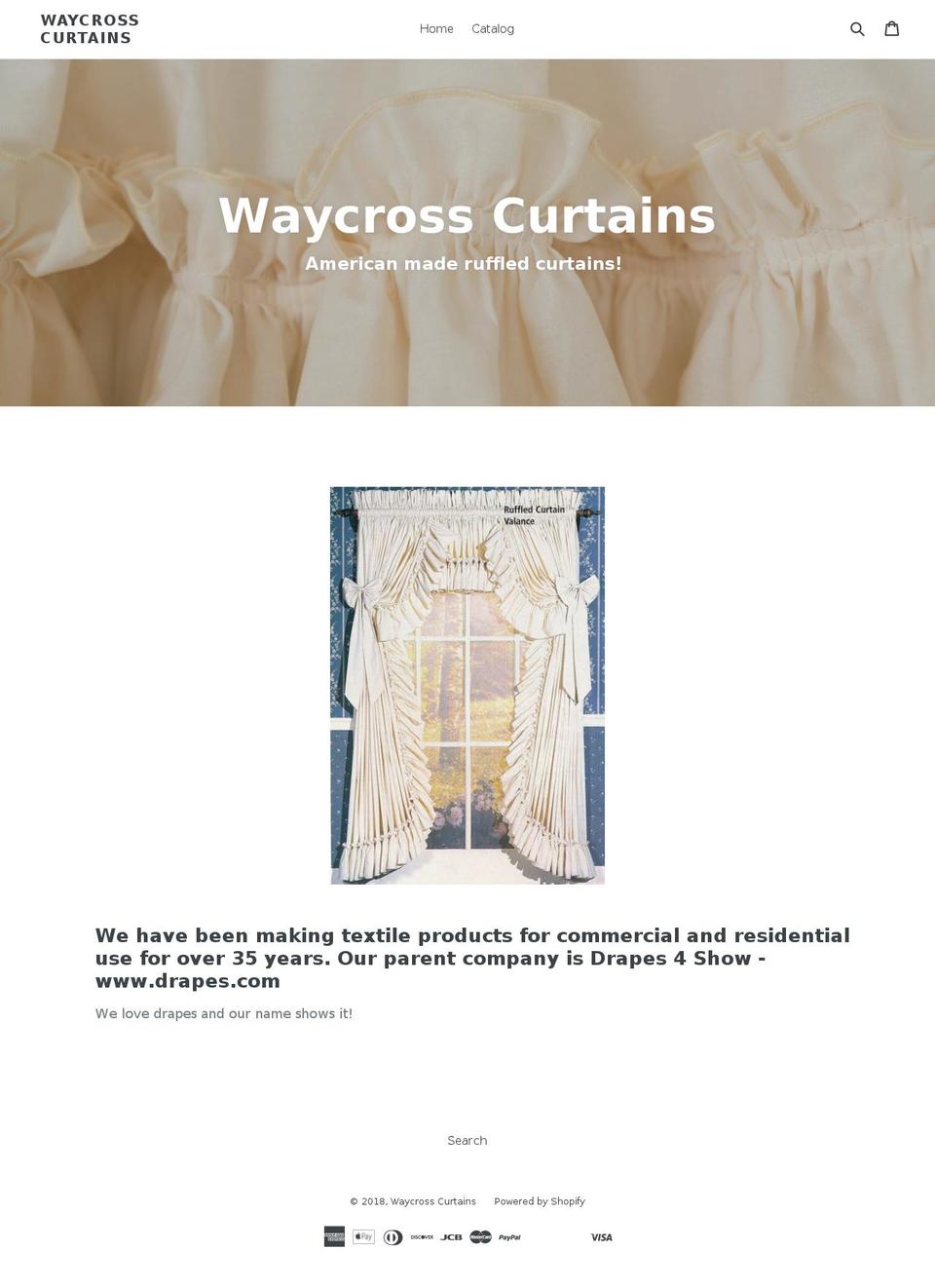 drapes.biz shopify website screenshot