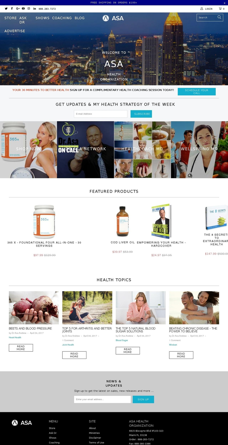 drasaandrewstore.com shopify website screenshot