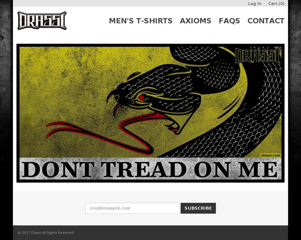 drassi.com shopify website screenshot