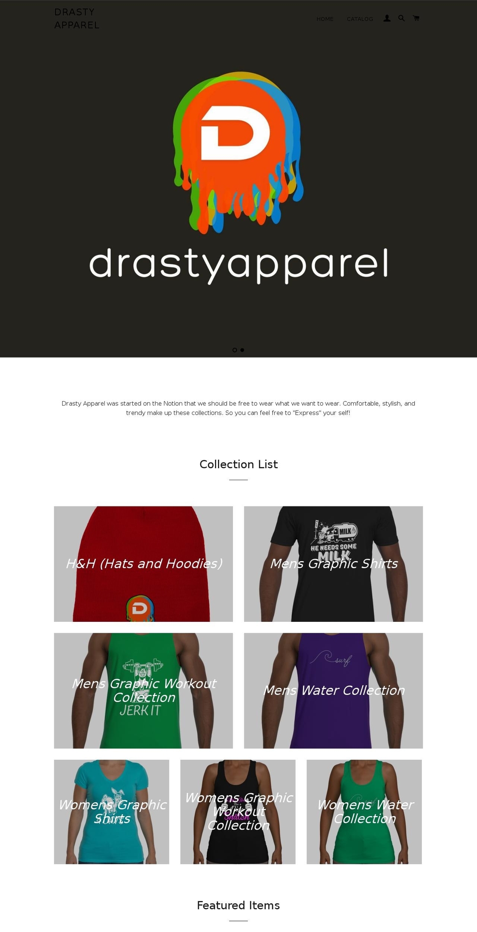drastyapparel.com — Shopify storefront screenshot