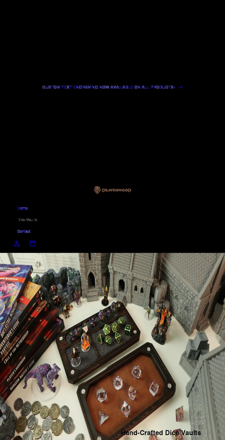dravenwood.com shopify website screenshot