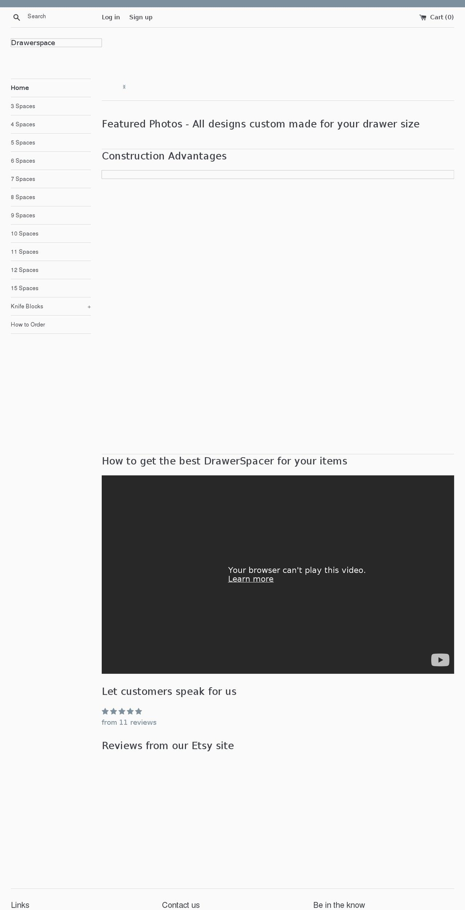 drawerspace.com shopify website screenshot
