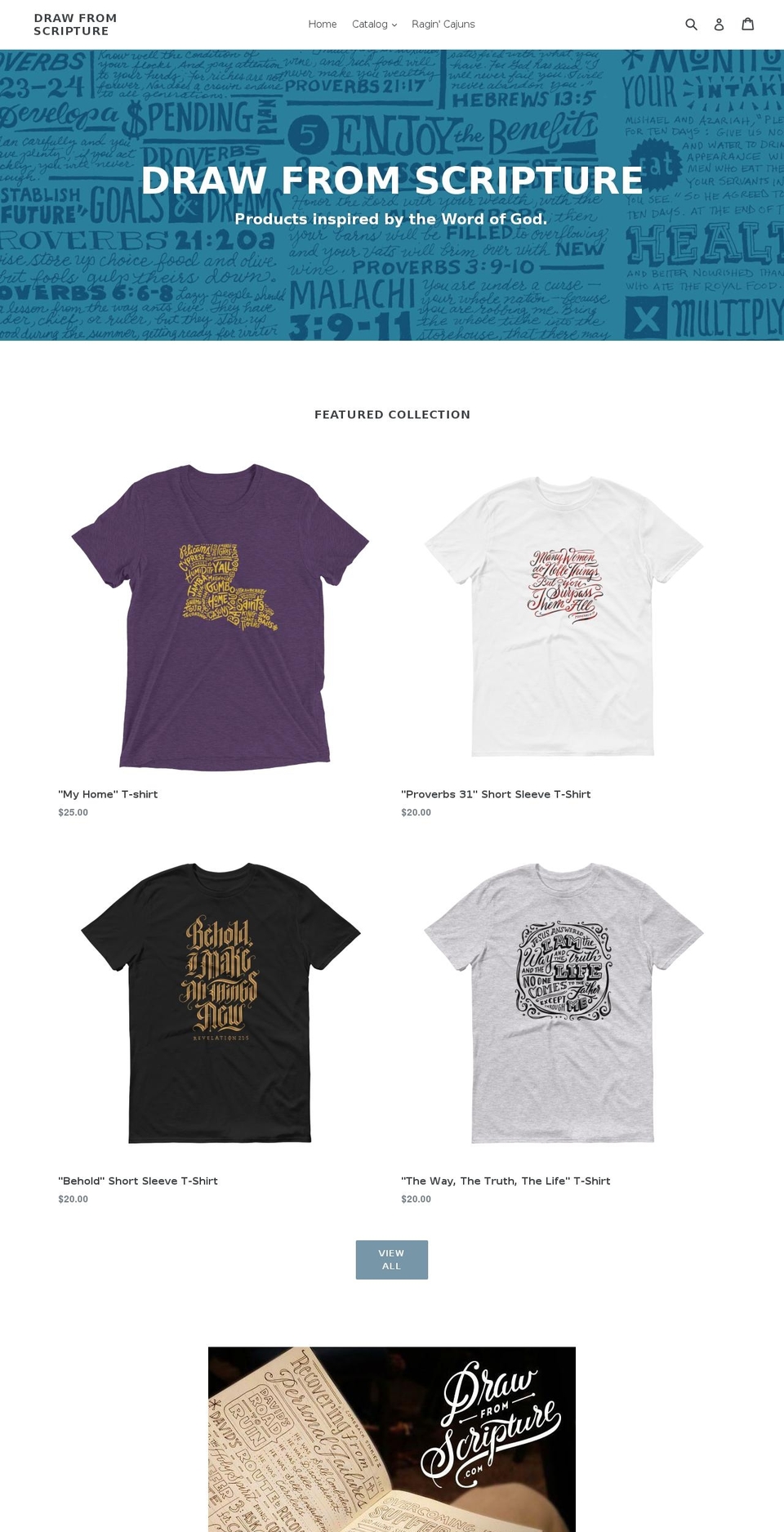 drawfromscripture.com shopify website screenshot