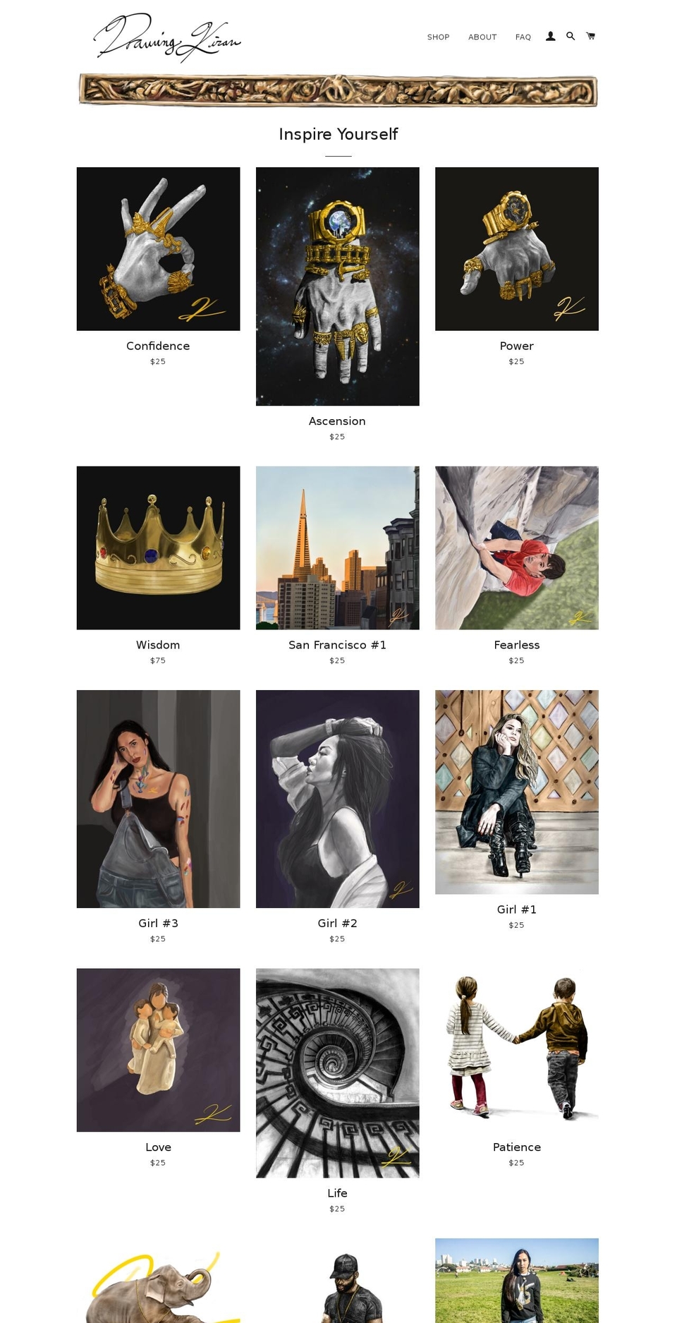 drawingkiran.com — Shopify storefront screenshot