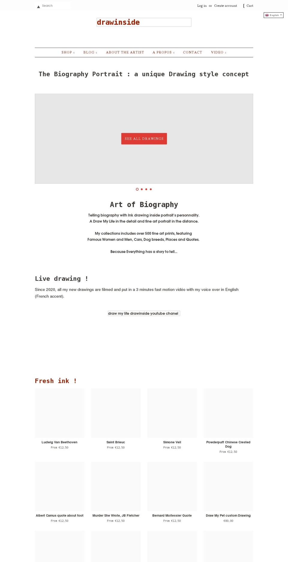 drawinside.com shopify website screenshot