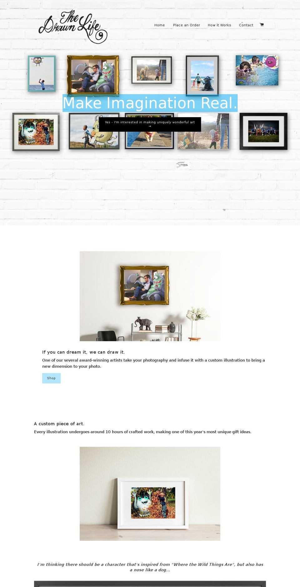 drawnlife.com shopify website screenshot