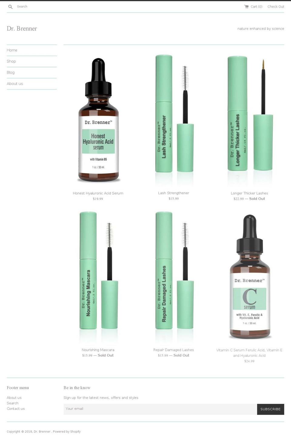 drbrennershop.com — Shopify storefront screenshot