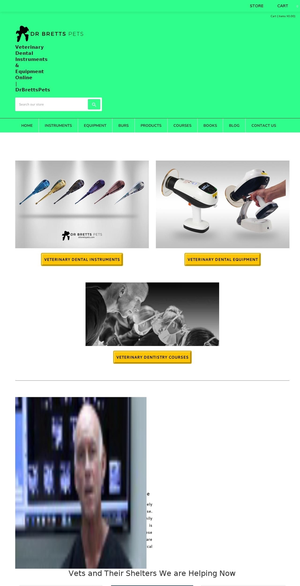 drbrettspets.com shopify website screenshot