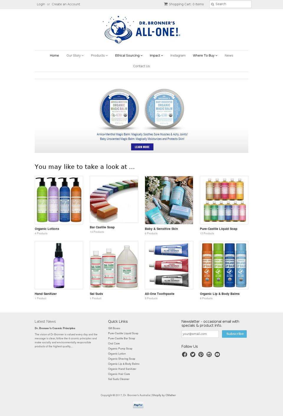 drbronner.com.au shopify website screenshot