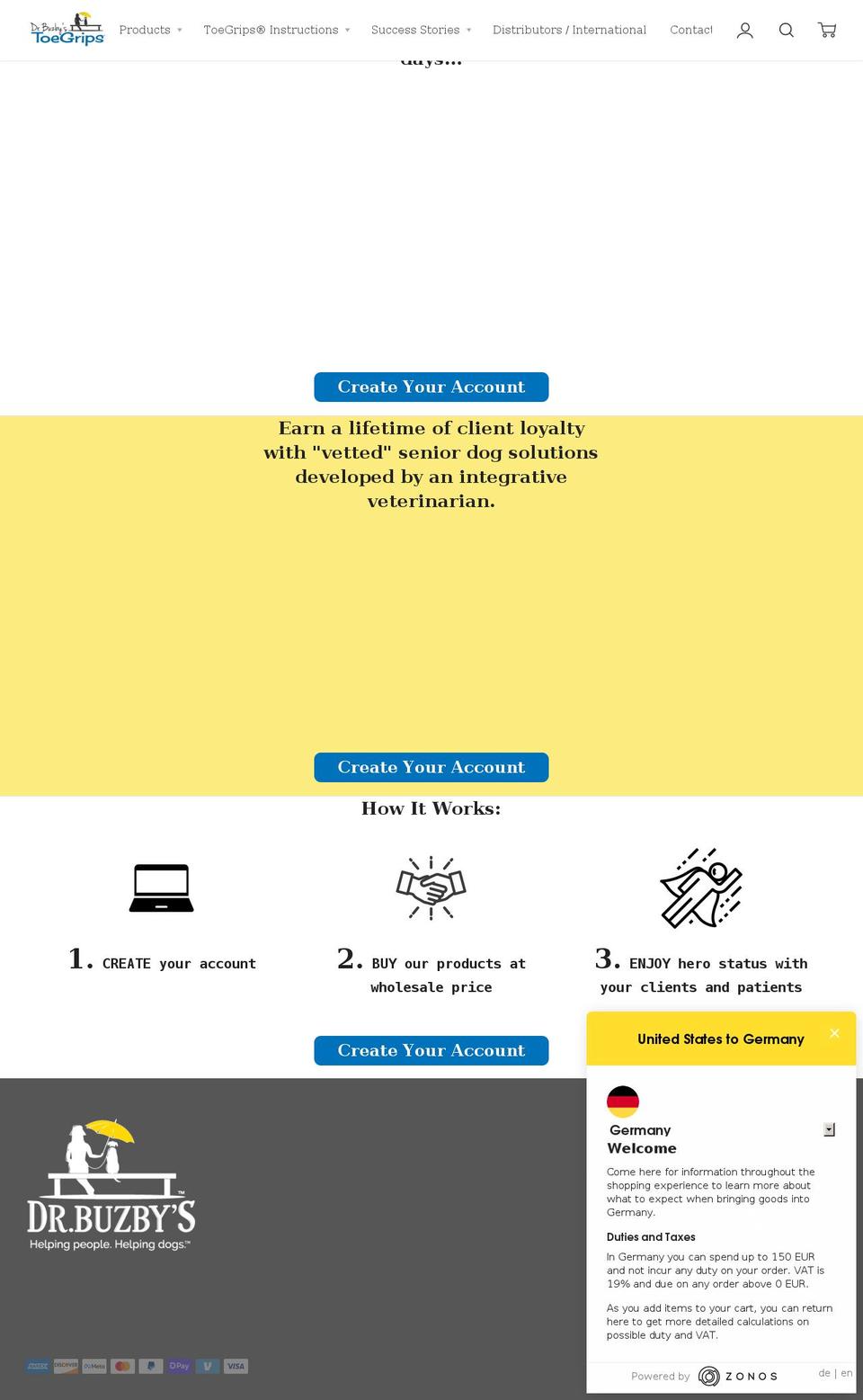 drbuzbyswholesale.com shopify website screenshot