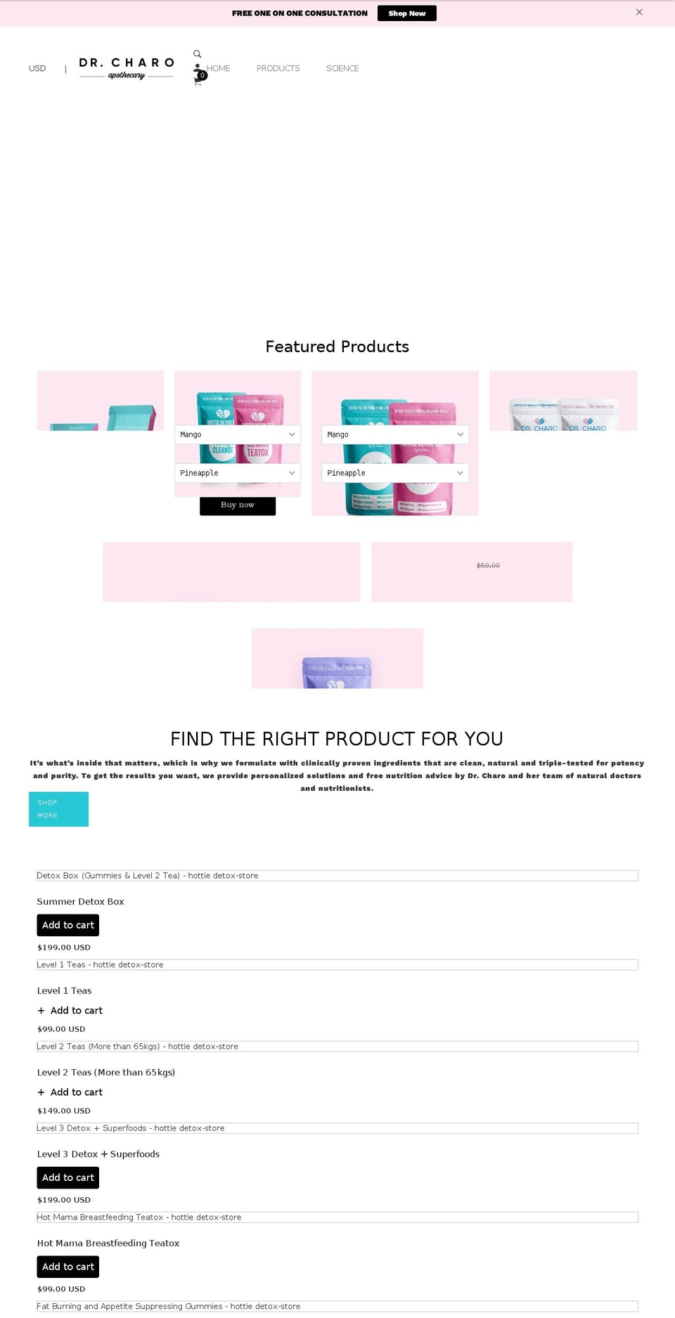 drcharo.com shopify website screenshot