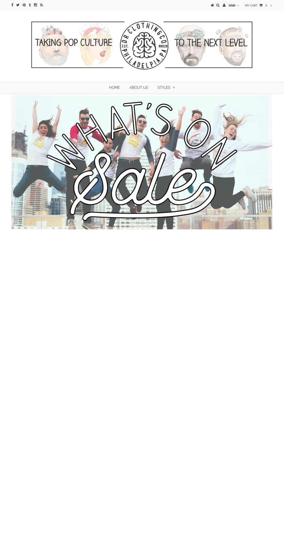 drclothingco.com — Shopify storefront screenshot