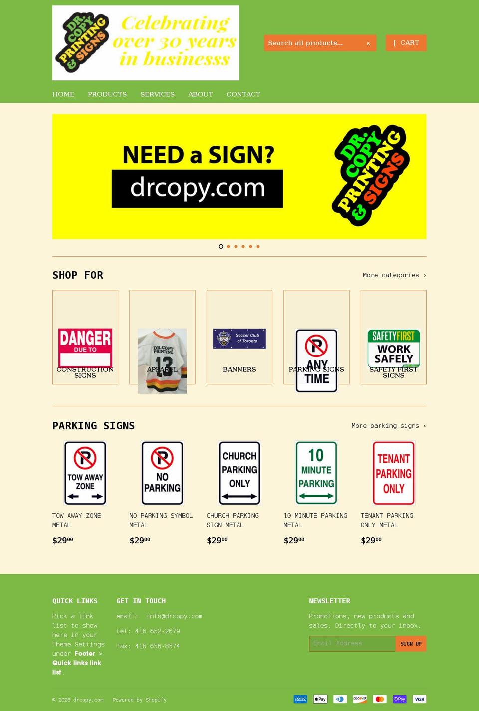 drcopy.com shopify website screenshot