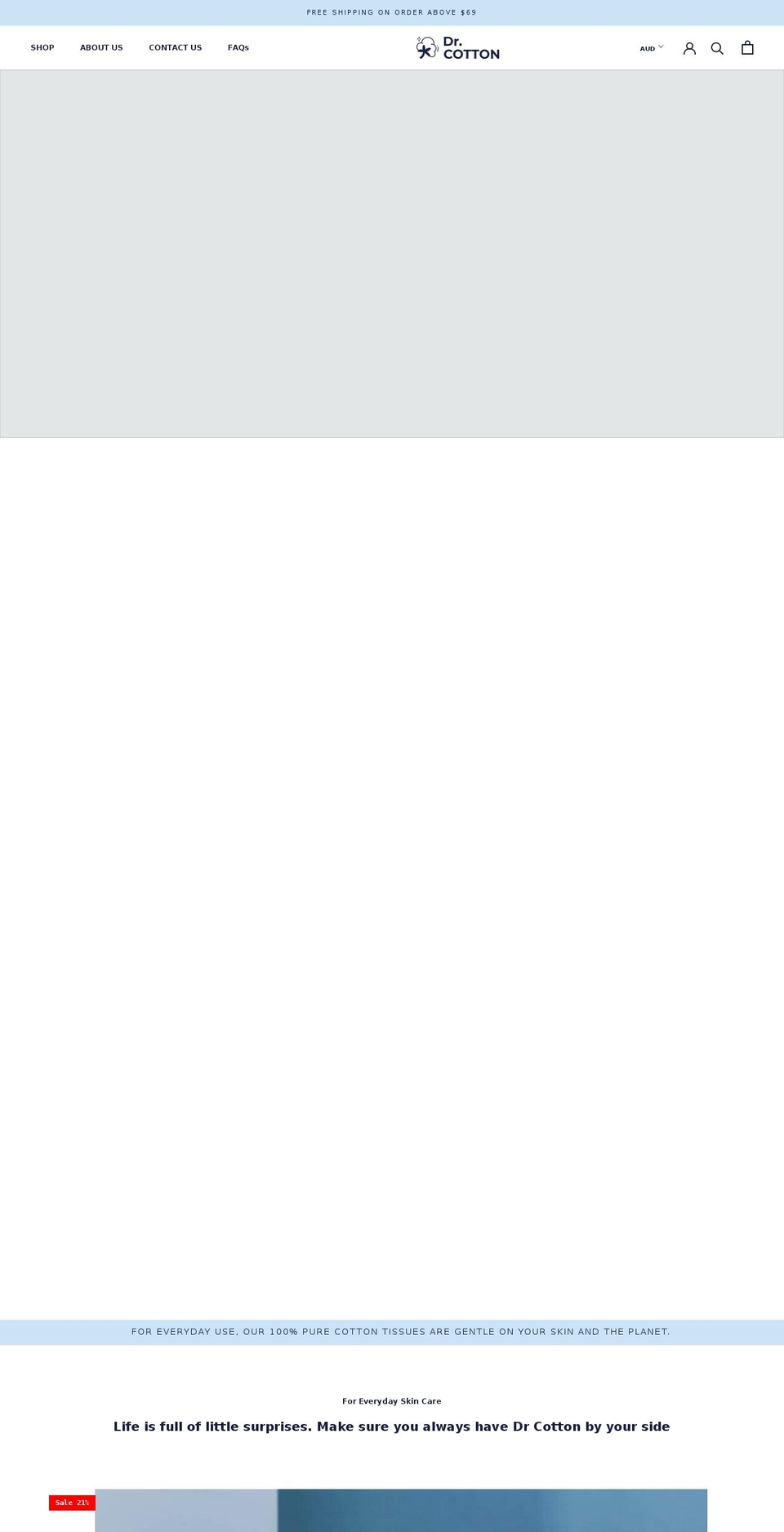drcotton.com.au shopify website screenshot
